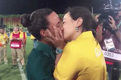 She said yes! (Pic: Twitter)